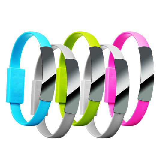 Bracelet data cable USB silicone charging short cable