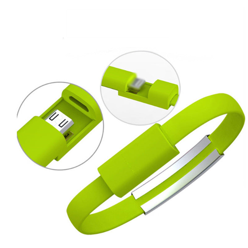 Bracelet data cable USB silicone charging short cable