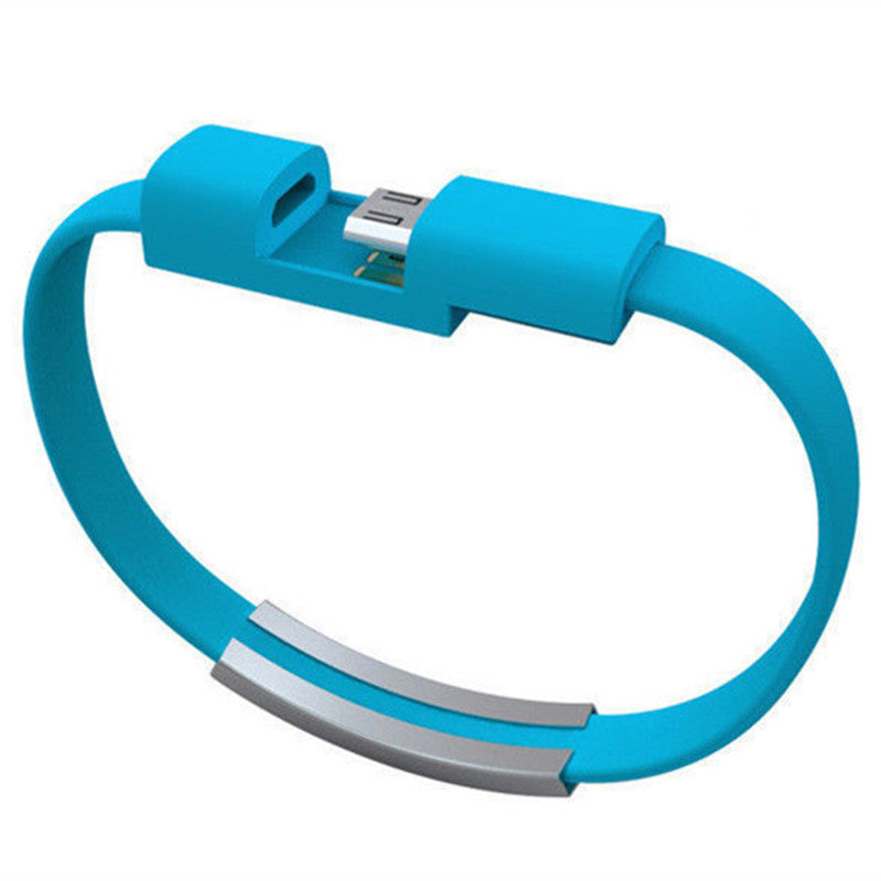 Bracelet data cable USB silicone charging short cable