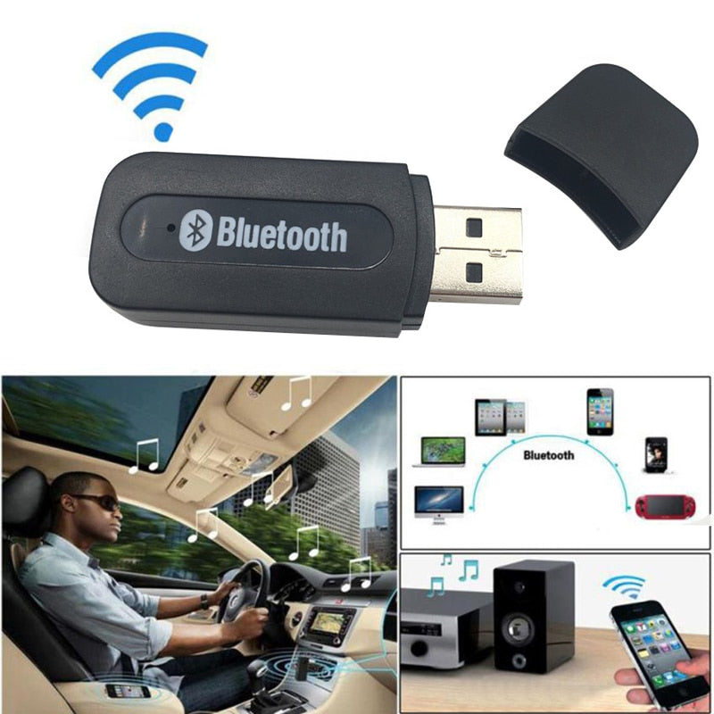 Bluetooth Receiver Dongle Stereo Music Audio Receiver Wireless USB Adapter for Car