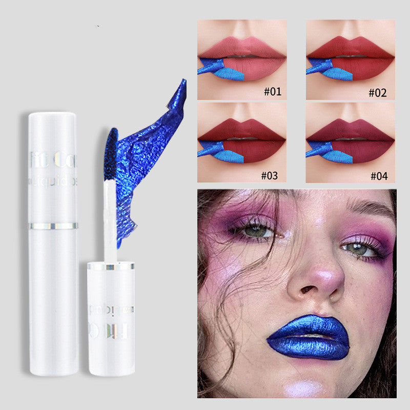 Lip Lacquer Matte Finish Bottom Color Dyed Lip Tear And Pull Lipstick